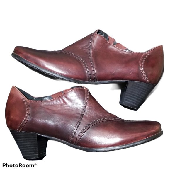 CANAL GRANDE Oxblood Leather Ankle Boots (Size 8) - Picture 4 of 8